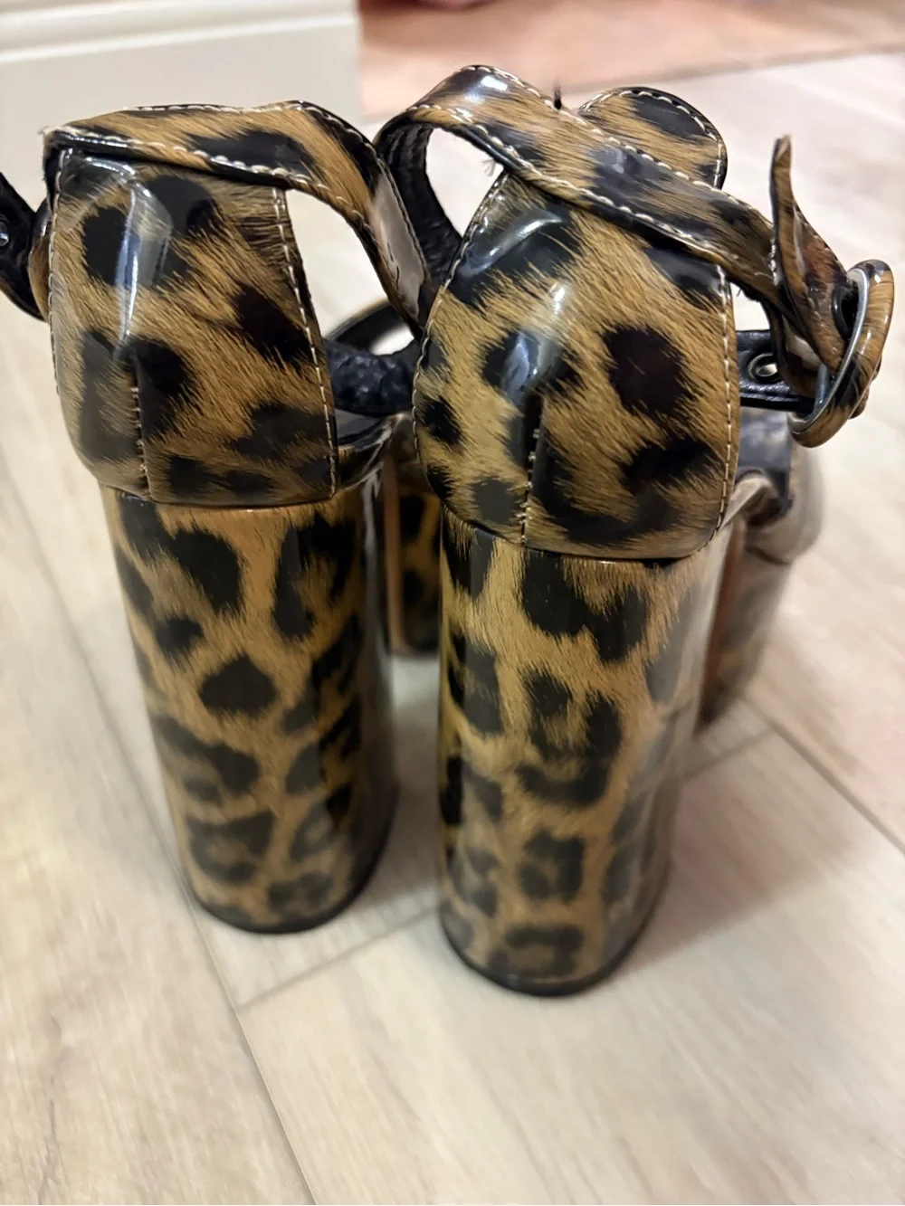LaModa Leopard-Print Platform Heels